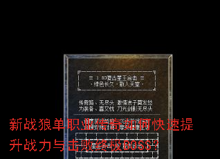 ��ս�ǵ�ְҵ������ο�������ս��������ռ�BOSS��