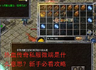 热血传奇私服微端是什么意思?新手必看攻略 热血传奇私服微端是什么意思?新手必看攻略